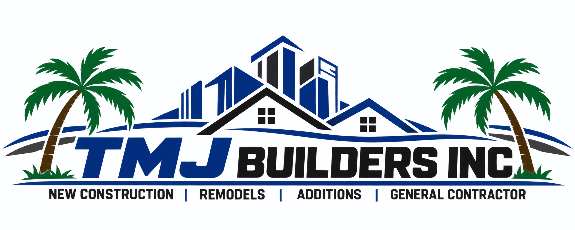 TMJ Builders Inc — palm trees, homes and buildings
